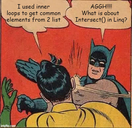 Linq Intersect() - get common elements from 2 lists